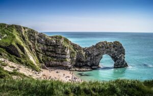 Photo of Durdle Door on the Jurassic Coast in Dorset - one of many great excursions to be enjoyed on a cottage holiday for families 