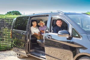 Chauffeur Nathan with guests