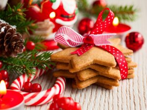 Photo of festive cookies to illustrate Christmas in Dorset