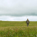 photo of a walker in an open field