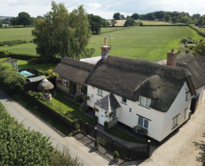 English Cottage Vacation aerial view of Well Cottage