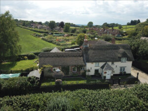 well cottage aerial