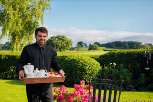 Nathan with tea tray