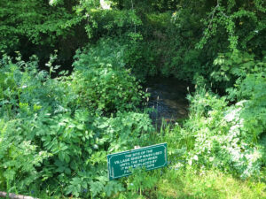 Stream historically used as a 'sheep wash'