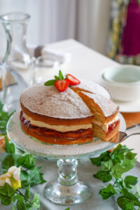 Laura's jam and cream sponge cake