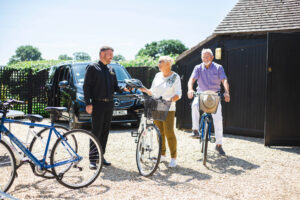 ecv nathan providing guests with bicycles