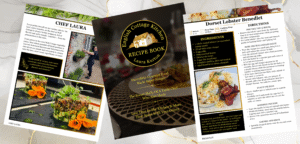 collage Laura's recipe book landscape